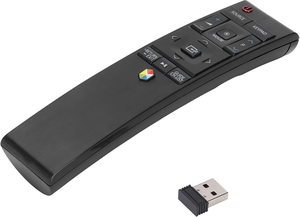 SnelShoppen - Vervangende Afstandsbediening voor TV - USB Ontvanger, Ergonomisch Ontwerp, Compatibel met Diverse TV Modellen, Eenvoudig in Gebruik