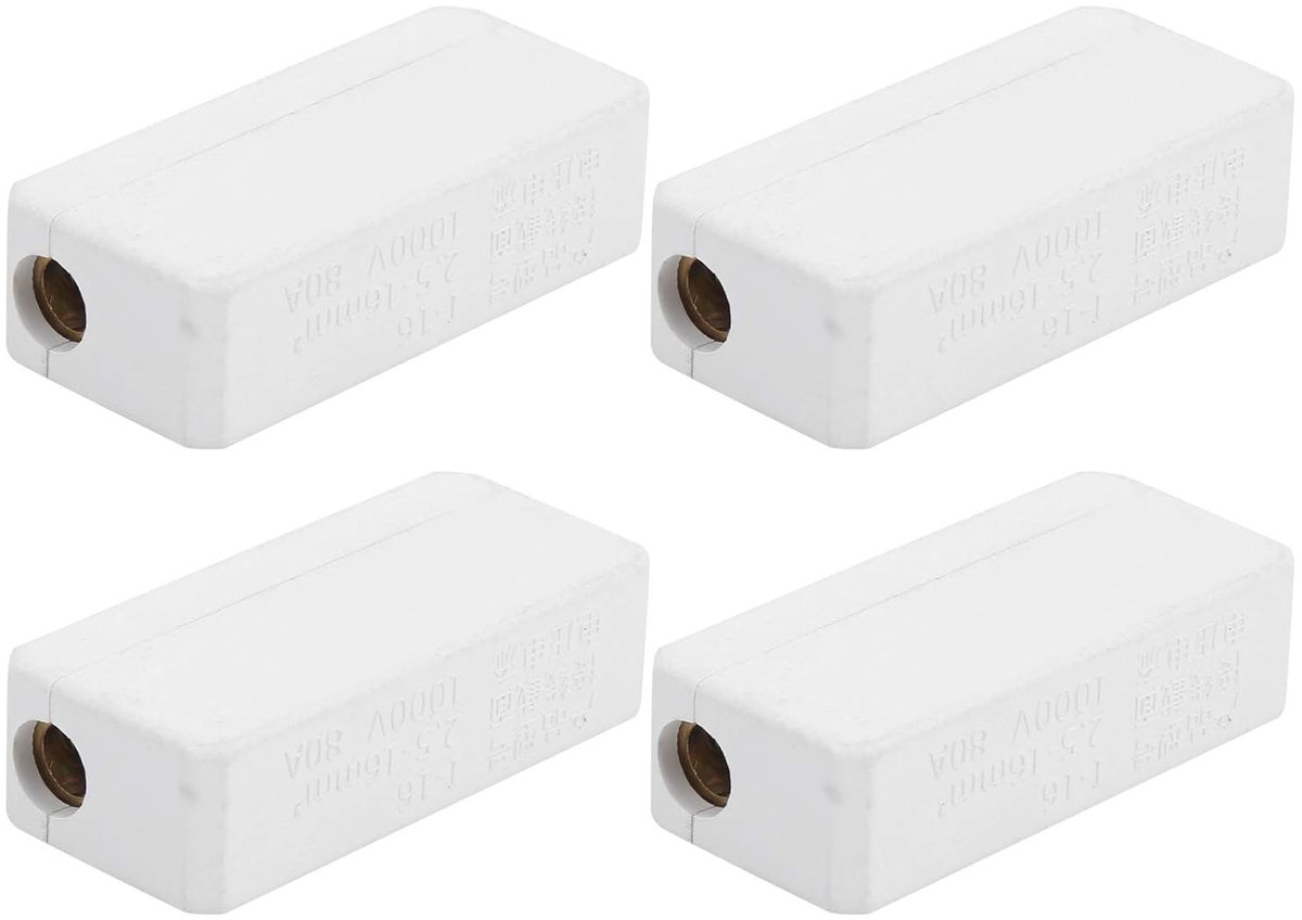 SnelShoppen - 4 stuks Kabelconnector Junction Box 80A 1000V Inline Snelle Terminal Elektrisch Projectdoos 2.5mm² - 16mm²