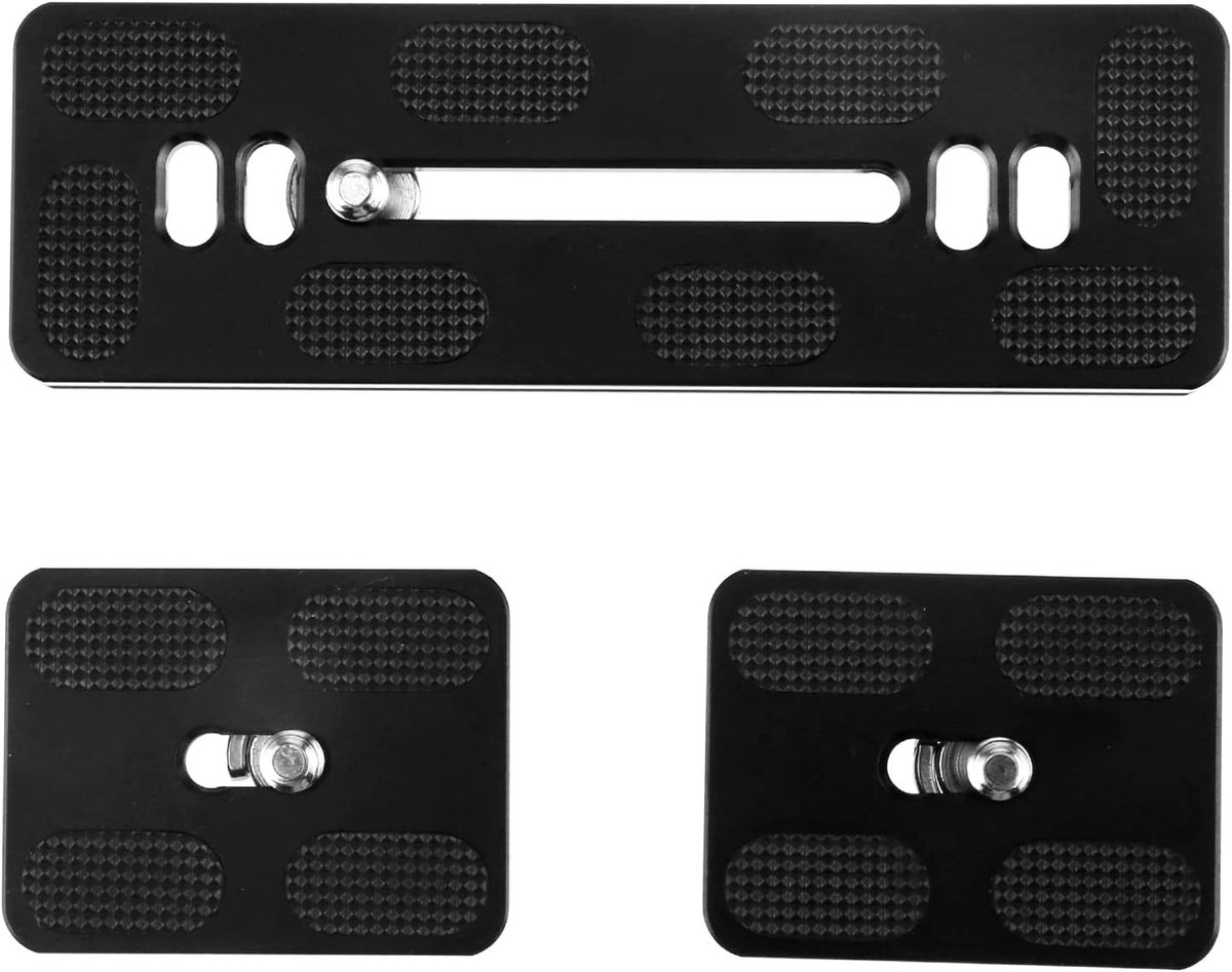 Quick Release Plate Arca Swiss 50mm+120mm - 3 Stuks Universele Bevestigingsplaten voor DSLR Camera's met 1/4" Schroef voor Statief en Balhoofd