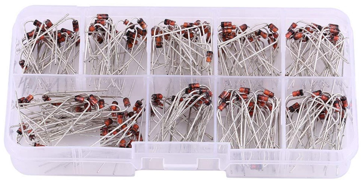 200pcs Zener Diode Assortment Kit 1N4738 1N4739 1N4740 1N4741 1N4742 1N4743 1N4744 1N4745 1N4746 1N4748 Electronics - ShopVlot