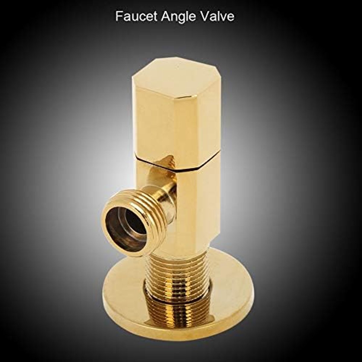 SnelShoppen - Hoge Kwaliteit Brass Hot/Cold Water Stopkraan Hoekventiel Badkamer Mengkraan Douche Accessoire Goudkleurig