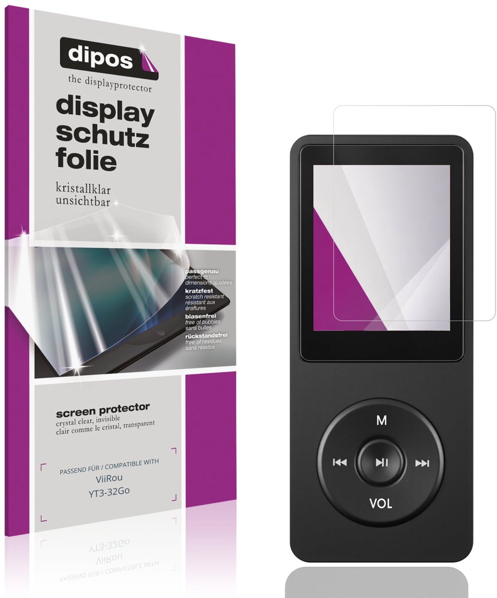 dipos – 4x Beschermfolie geschikt voor ViiRou YT3-32Go | Krasbestendige & heldere Screenprotector Ultra-Thin