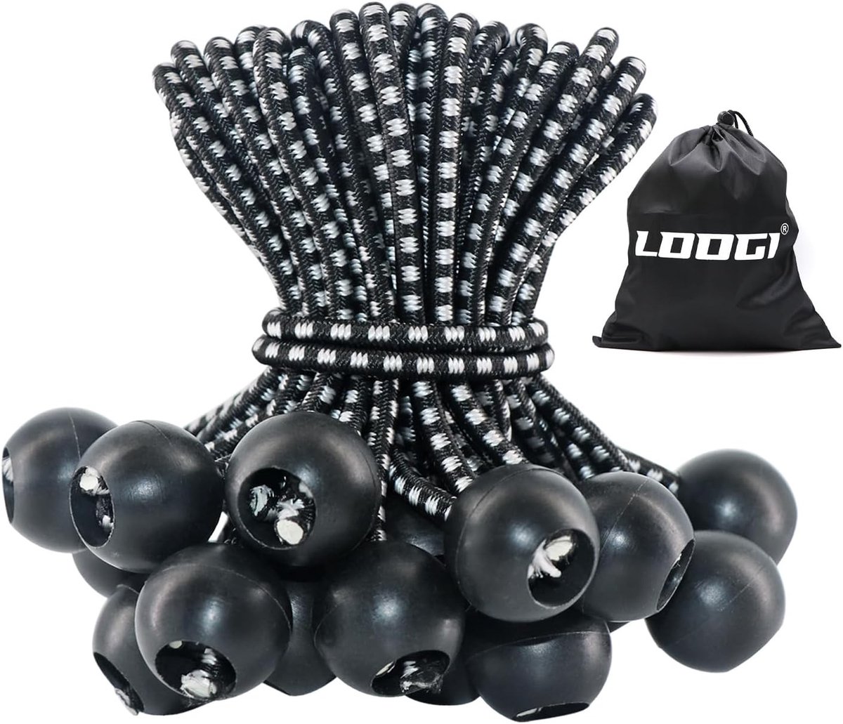Spanrubbers met Kogel - Modern - 10 cm - Rubber Tentspanners met Kogel - Voor Dekzeilen en Tenten