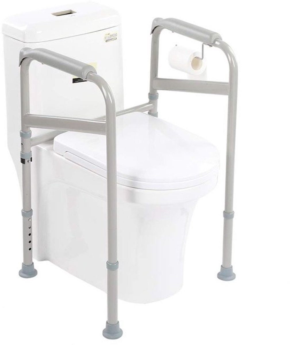Handgreep Verstelbaar 65-86 cm - Toilethandgreep - Antislip Handgreep - Ondersteuning - Schokbestendig - Duurzaam Materiaal - Toiletsteun