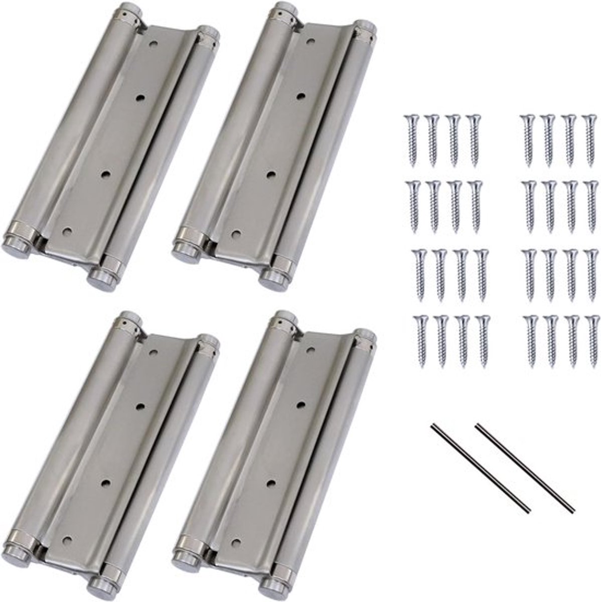 Deurenhinge 8'' RVS - Scharnieren - Dubbelwerkende Scharnier - Zelfsluitend - Geschikt voor Deurdikte 32-44mm - Corrosiebestendig