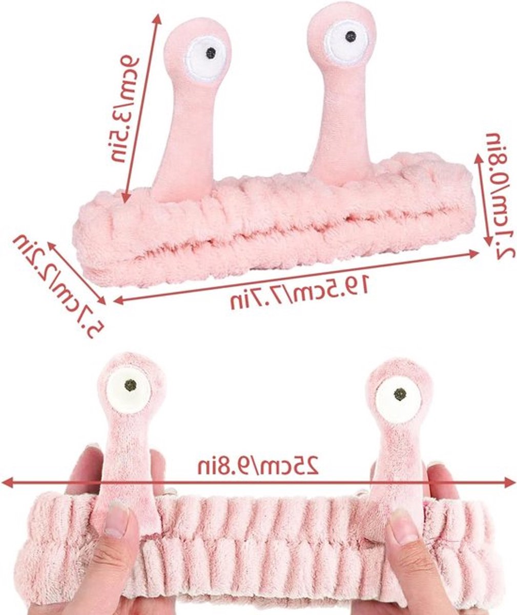 Elastische Hoofdband voor Gezichtsreiniging, Ideaal voor Douche en Spa, Perfect voor Makeup en Huidverzorging (Roze)
