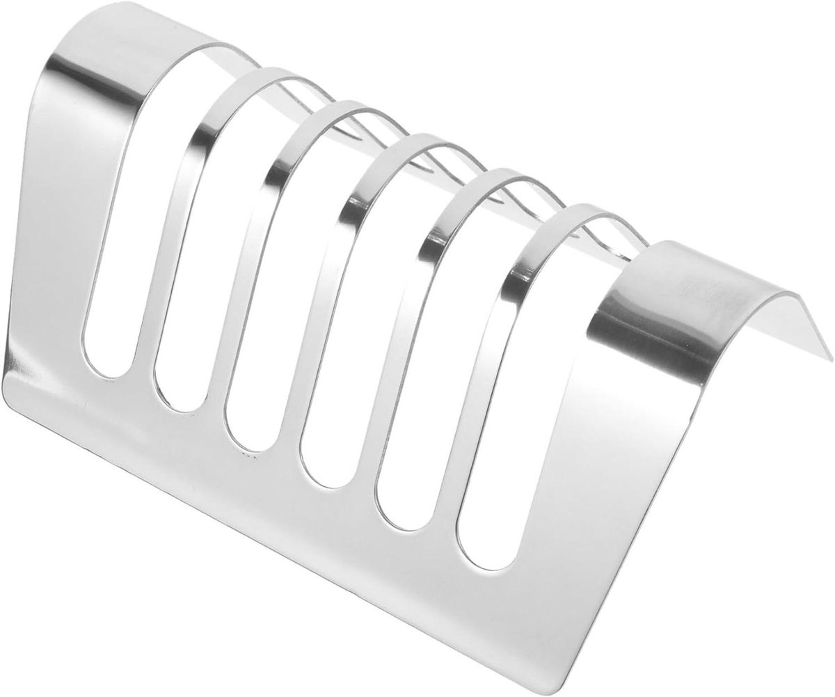 Broodrek RVS - Broodhouder Keuken - Brood Afkoelen - 6-Slots Ontwerp - 18.5x12cm - Zilver