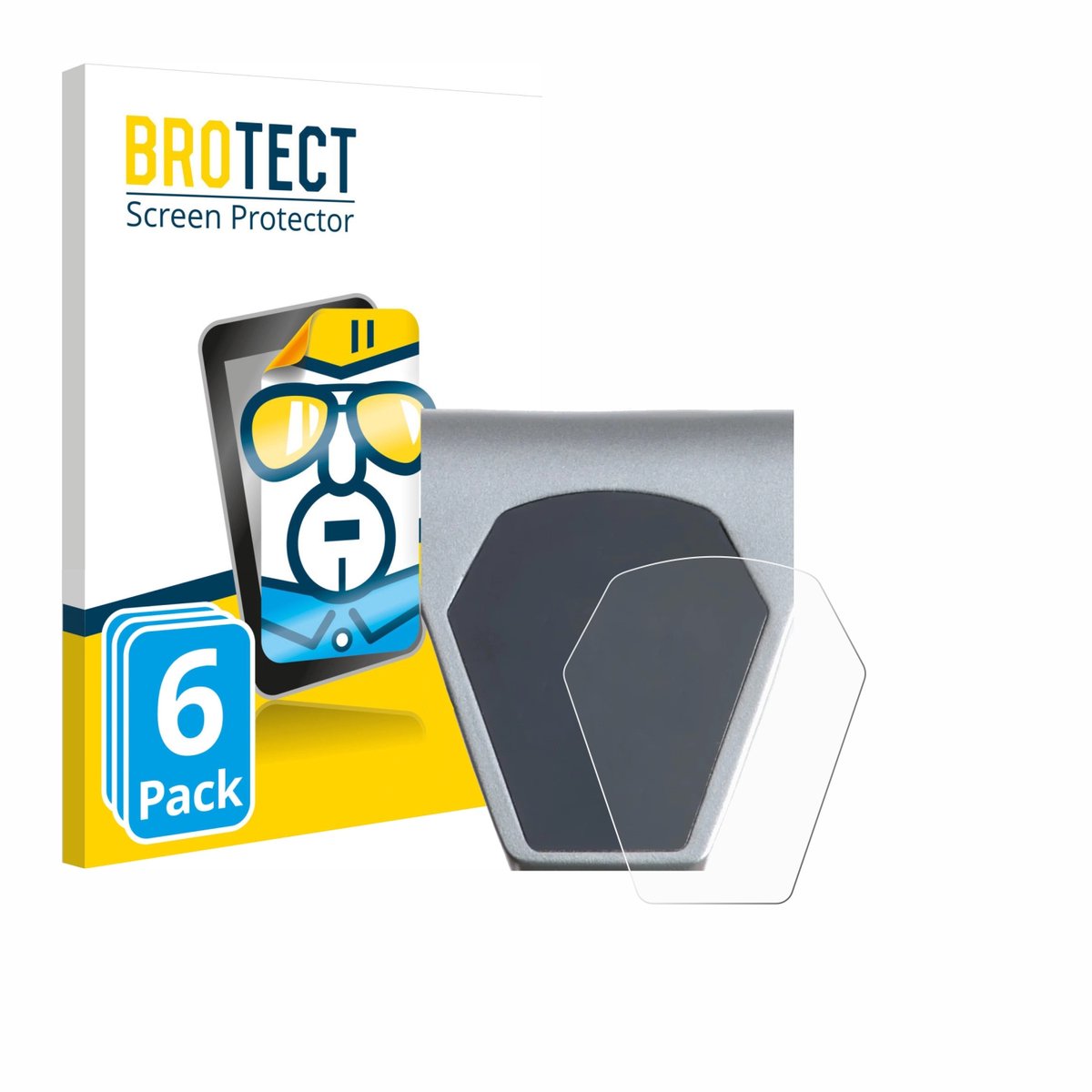 BROTECT - Screenprotector voor Epowerfun ePF-PULSE 960 - Folie Beschermfolie transparant 6 Stuks