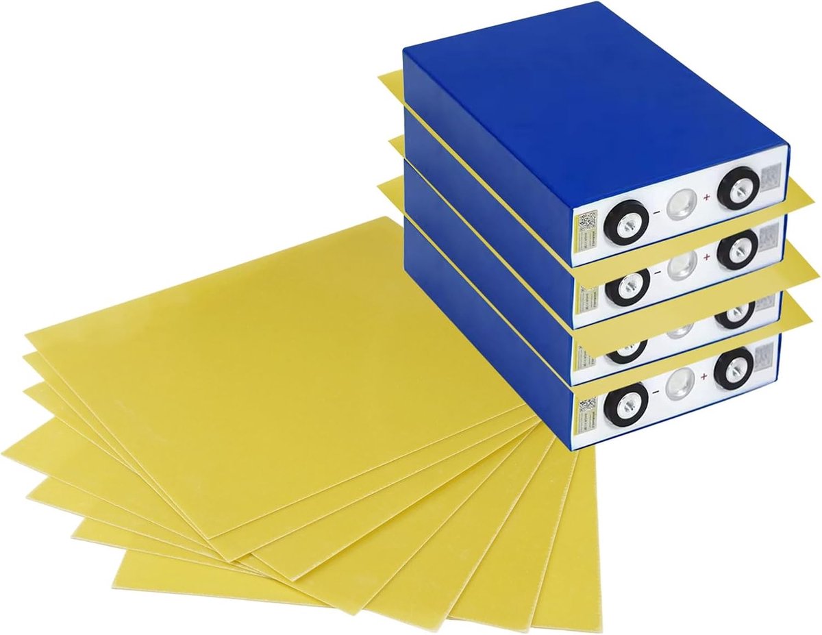 Isolatieplaten 205×175mm - Gele FR4 epoxy - Hittebestendig - Voor het bouwen van lithiumbatterijen - SnelShoppen