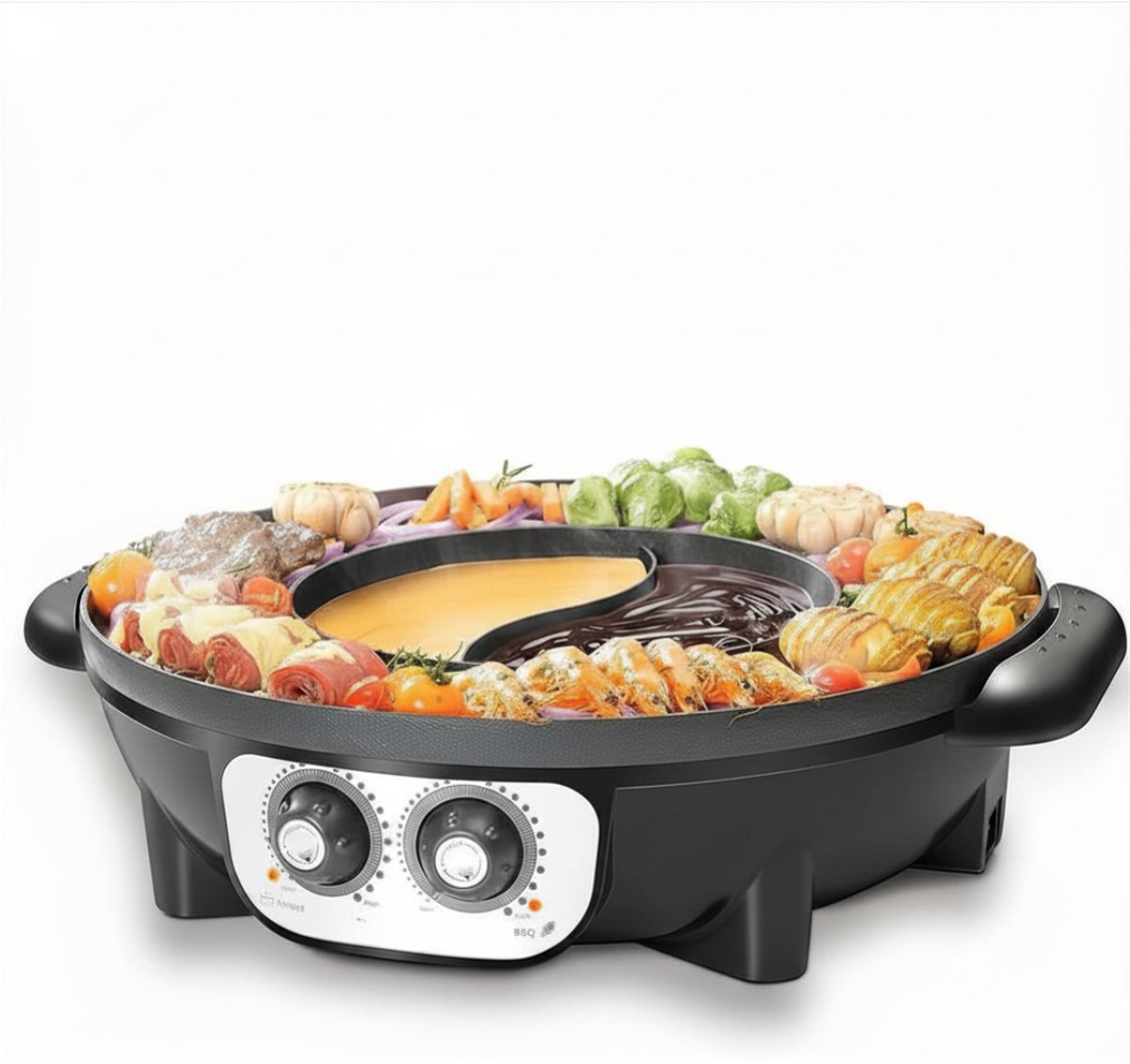 Lìon® Hotpot - Hotpot Pan - Hotpot Electrisch - Zwart - 10cm x 30cm x 10cm
