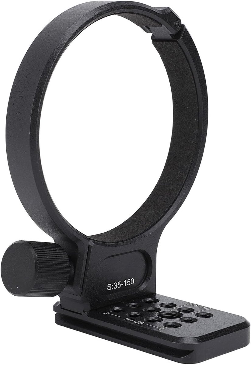 SnelShoppen - Tripod Mount Ring voor Lens 35-150 mm - Aluminium Statief Bevestiging met Quick Release Plaat - 1/4 en 3/8 Inch Schroefgat - Duurzaam en