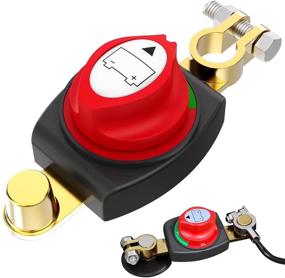 SnelShoppen - 12V-48V Auto Accu Hoofdschakelaar, Waterdichte Circuitonderbreker, Accuschakelaar voor Auto, Motor, Boot, Caravan
