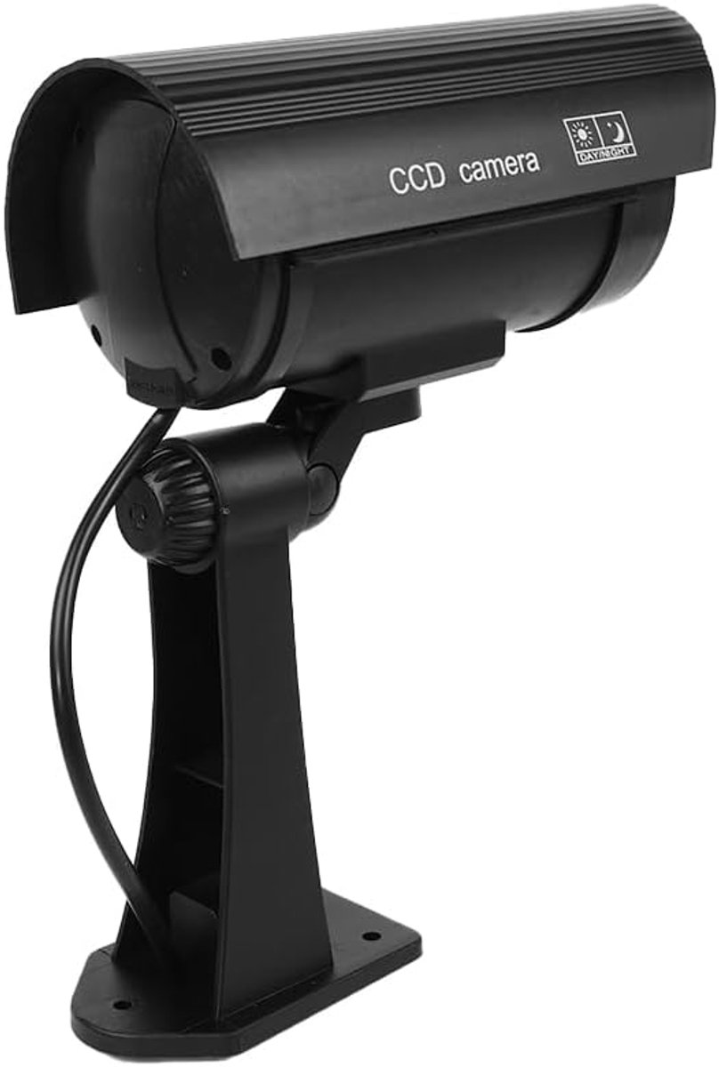 SnelShoppen - 2 Stuks Simulatie Camera Waterdicht Kogelvorm Zwart Simulatie Beveiligingscamera met Rode Knipperende LED Voor Buiten Gebruik
