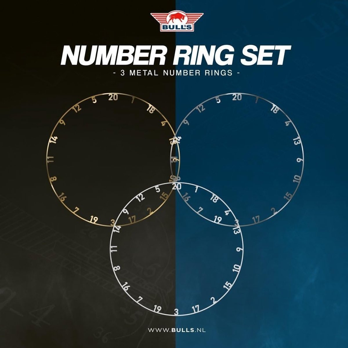 Dartaccessoires metalen nummerset - set van 3 - voor dartborden - voor nauwkeurige score - ShopVlot