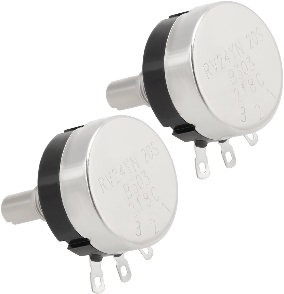 SnelShoppen - 2 Stuks Snelheids Potentiometer 30K RV24YN 20S B303 voor Elektrische Mobiliteit Scooter - Enkele Draai Carbon Film Rotary Taper Potentio