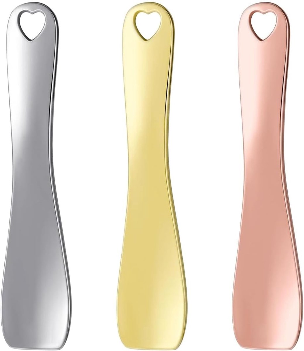 SnelShoppen - 3 kleuren spatula cosmetische crème schraper en lepel - mini applicatoren voor het mengen en aanbrengen van masks en huidverzorging - go
