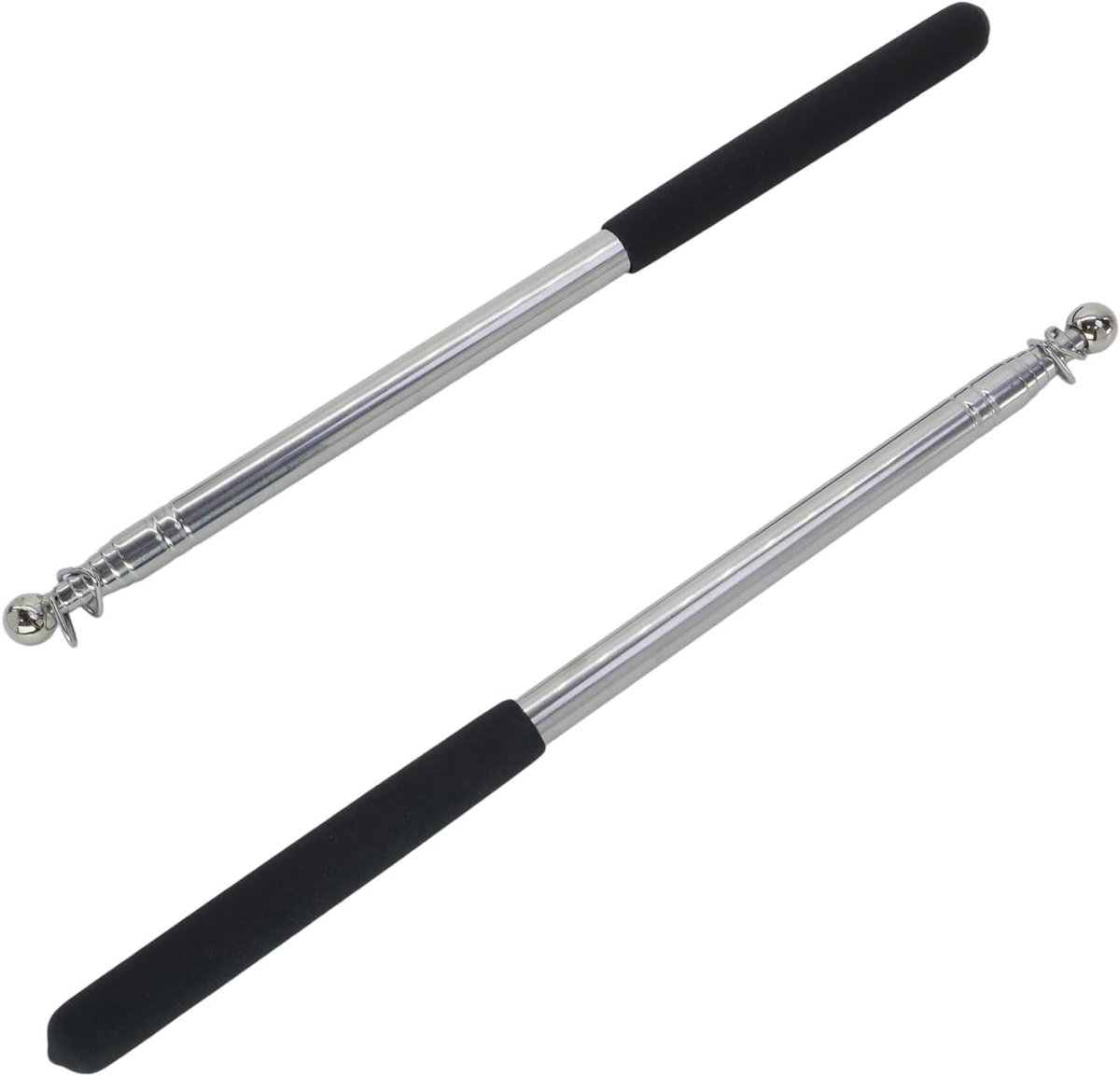 2 Pieces Telescopic Flag Bar Stainless Steel Extendable Pole Portable Rod for Teachers and Tourist Guides Ideal for - ShopVlot