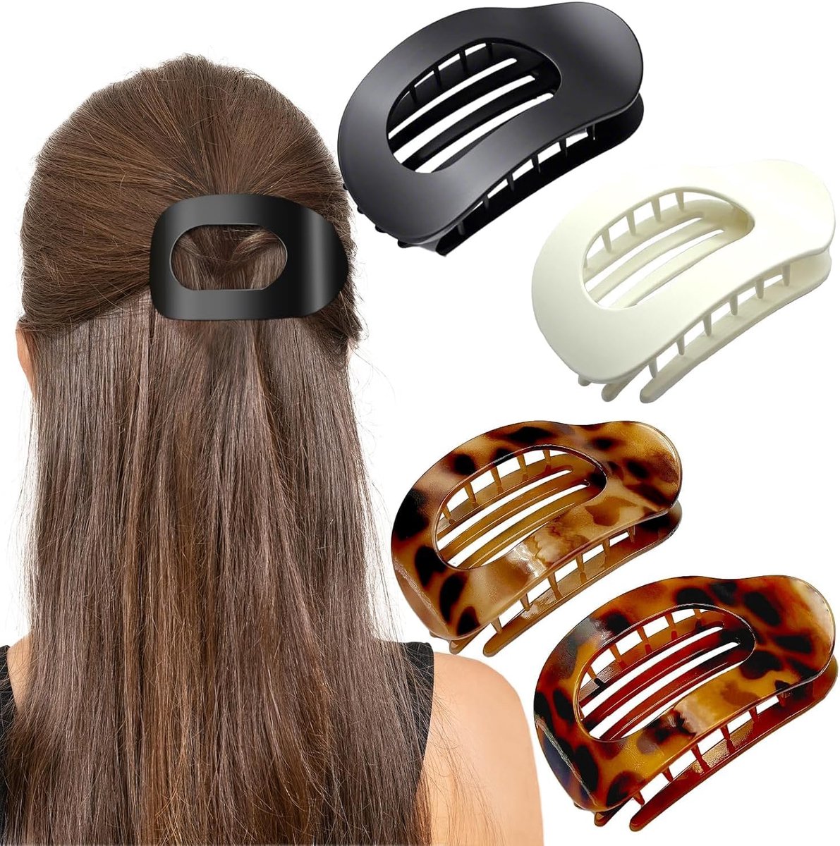 Haarclips 4 Stuks - Franse Klauwclips - Sterke Grip - Ideaal voor Dun Haar - ShopVlot