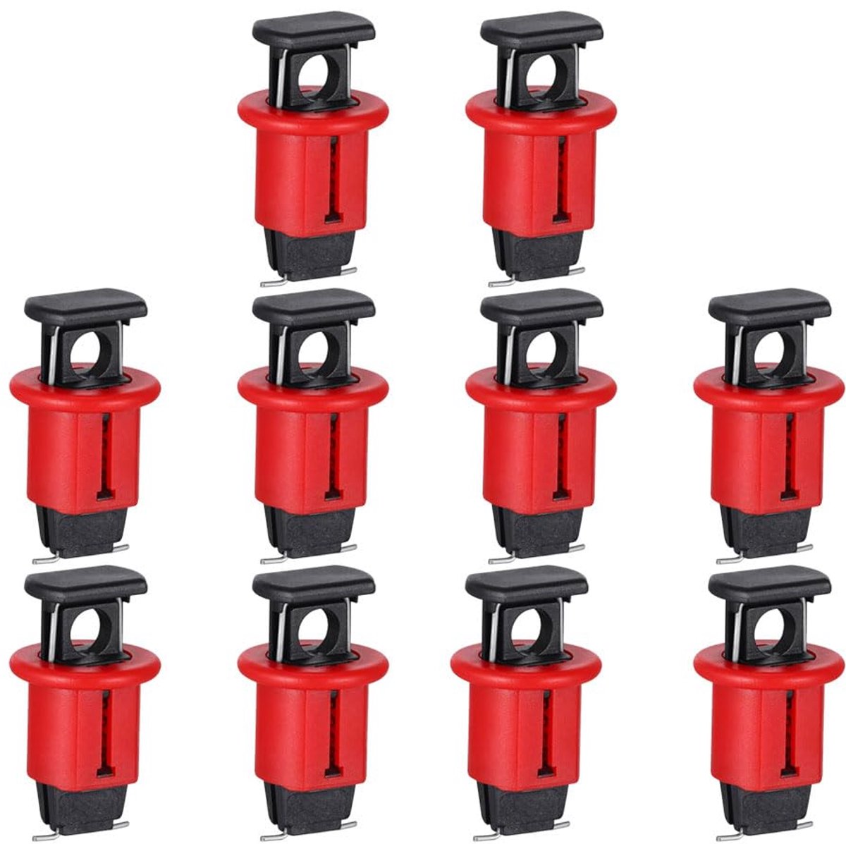 SnelShoppen - 10 Stuks Miniatuur Aardlekschakelaars, Miniatuur Stroomschakelaar, Vergrendelbare Lucht Schakelaar, Nylon Miniatuur Stroomschakelaar, Vr