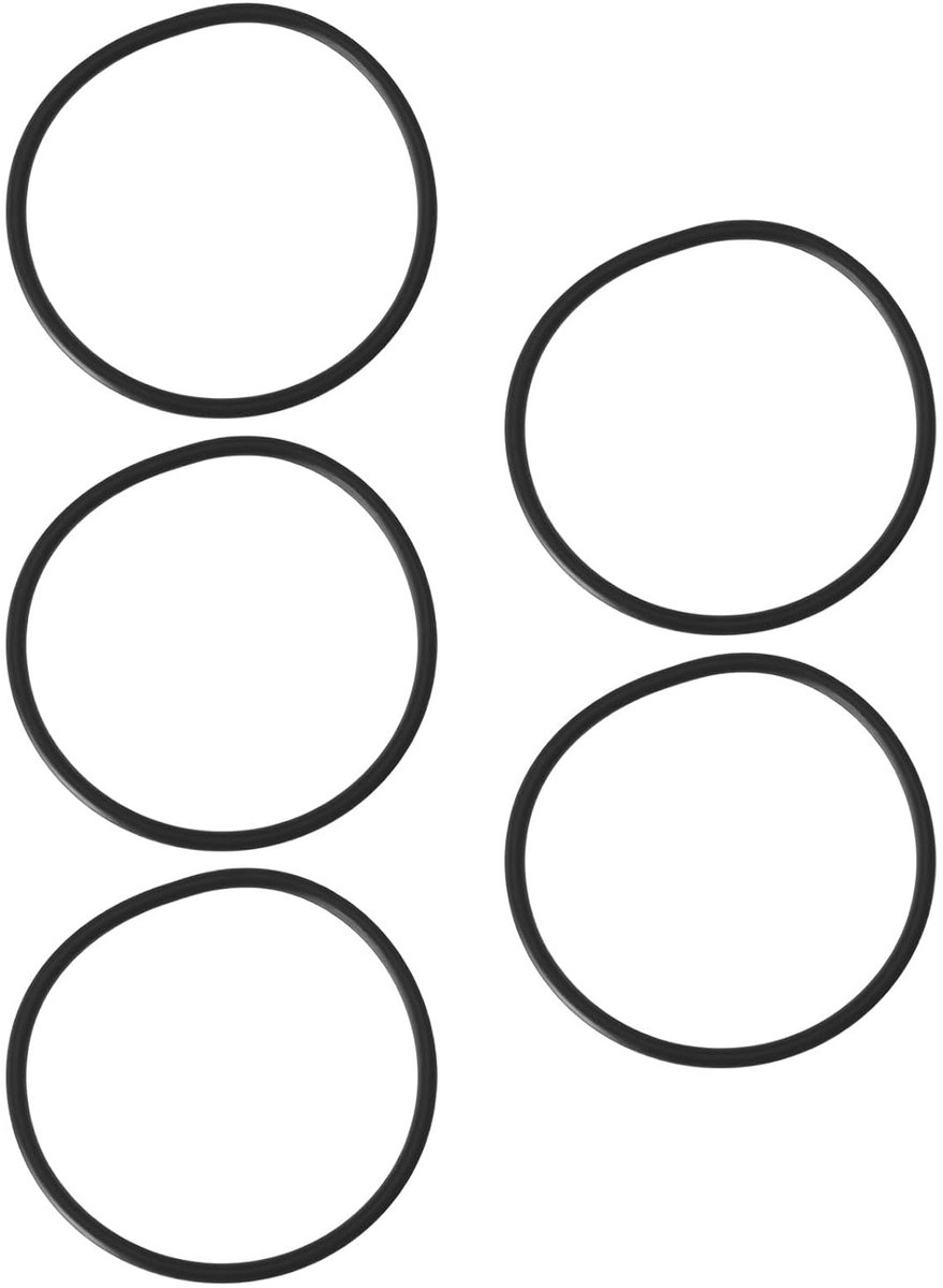 SnelShoppen - 5 stuks Vervangende Inbouwpijpafdichting Douchebak Afdichtingsrubber Ring 64x58x3mm Zwart Nitril Rubber Waterdicht