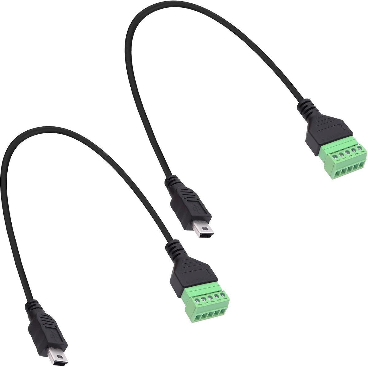 SnelShoppen - Mini USB Schroef Terminaal Blok Connector Kabel - Mini USB Mannelijk naar 5Pin Draadloze Terminal Blok Adapter Kabel - Pluggable Type Co