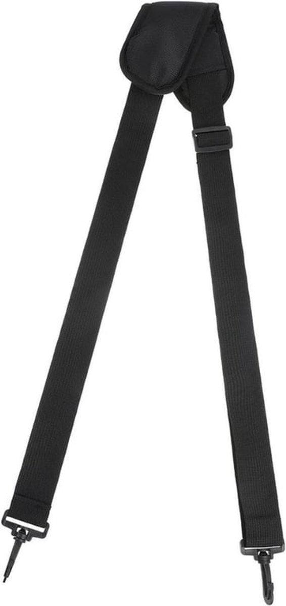 Verstelbare Schouderband voor Tassen, Universele Draagriem met Metalen Haak, Geschikt voor Laptops en Duffels, Zwart, 155 cm met Dikke Antislip Cover