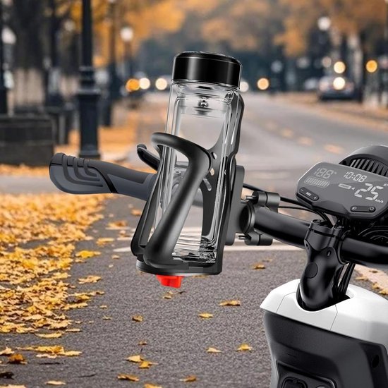 Fleshouder Fiets - Stuurhouder Bidon - Onderweg Drinken - Gereedschapsvrij Verstelbaar - 20-35mm Frame - Zwart — afbeelding 5