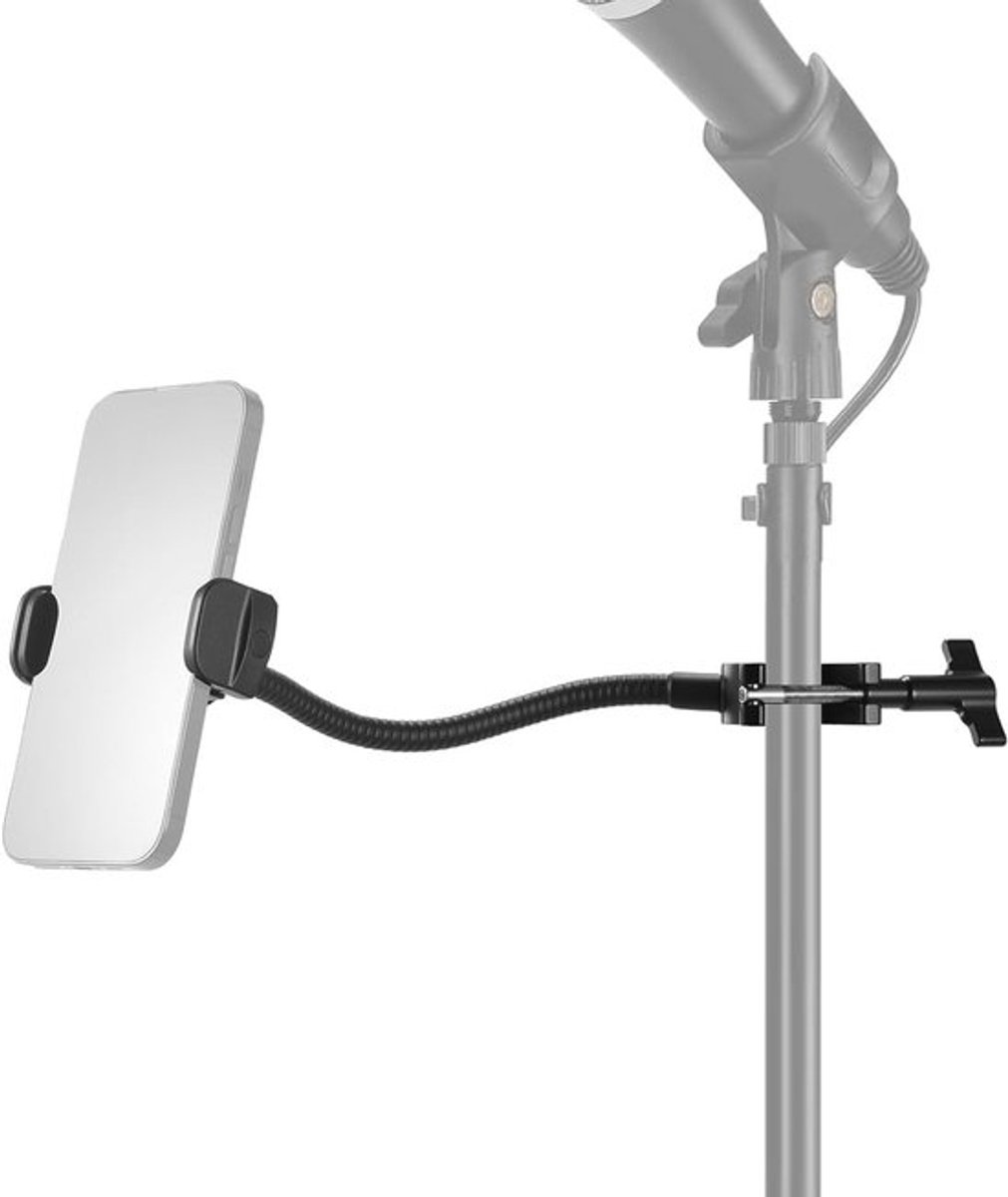Verstelbare Microfoonstandaard met Flexibele Arm en 360° Balhoofd voor Muziekopnames, Smartphone en Video's