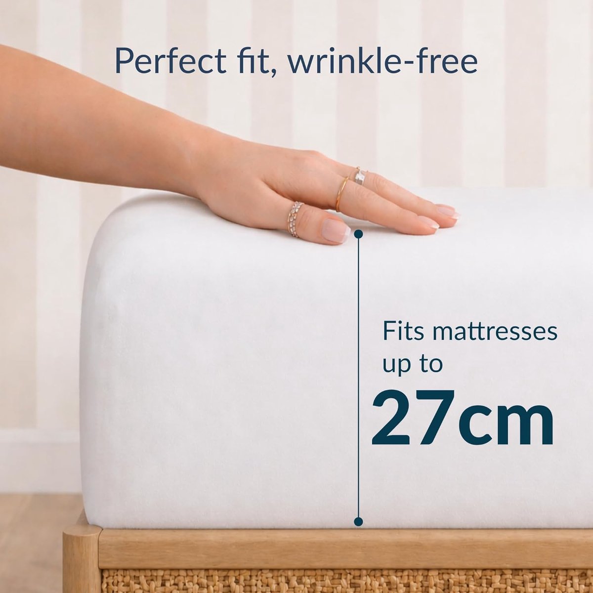 Fitted sheet 150x200 cm - 30 cm slip pocket - microvezel - ultieme comfort in alle seizoenen - ShopVlot