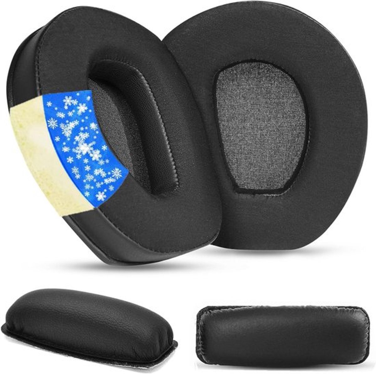 Verwisselbare Cooling Gel Oorkussens en Hoofdband voor Sennheiser Hoofdtelefoons met IJszijde en Extra Dikte voor Comfort en Geluidsisolatie