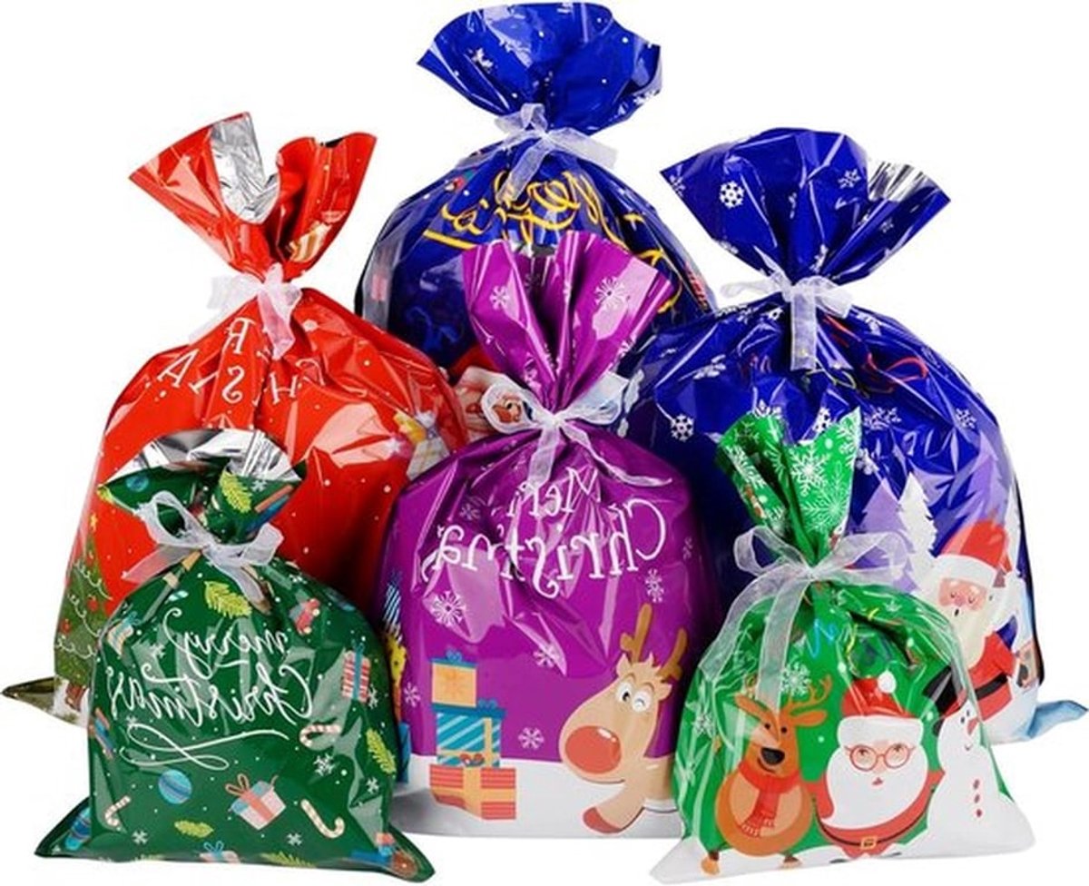 Grote kerstcadeautassen set van 24, ideale geschenkverpakkingen voor de feestdagen
