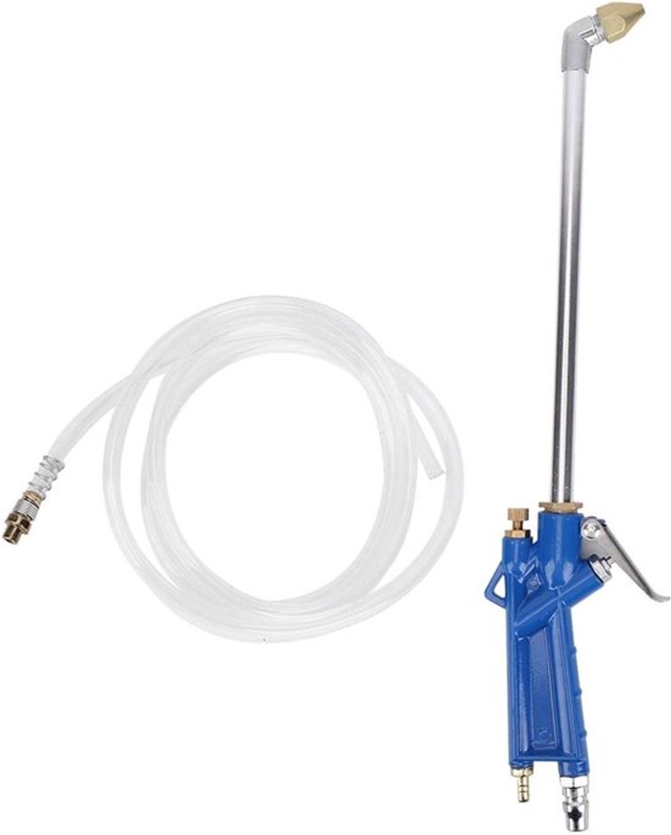 Pneumatische spuitpistool met 40 cm lange slang, messing mondstuk en waterstraal reinigingsfunctie voor efficiënt schoonmaken