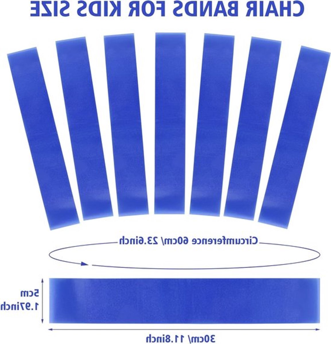 Set van 15 Kinder Stoelhoesjes met Elastische Bandjes voor Schoolstoelen en Bureaus - Flexibele Pasvorm in Blauw