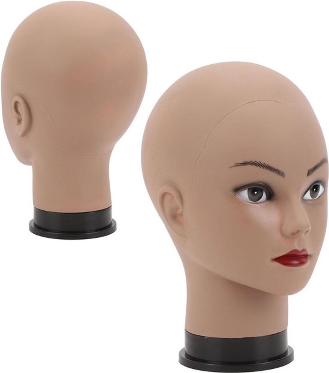 Praktische PVC Hoofd Mannequin voor Schoonheid Make-up, Perücken, Hoeden, Brillen en Hoofdtelefoons - Essentieel Gereedschap voor Professionals in de Schoonheidsindustrie