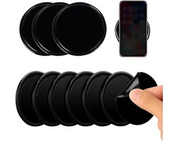 Thijox - 10 Stuks Auto Dashboard Anti-slip Matten - 8 cm - Herbruikbaar en Wasbaar - Hoogwaardige PU Materialen - Sterke Grip voor Telefoonhouders en