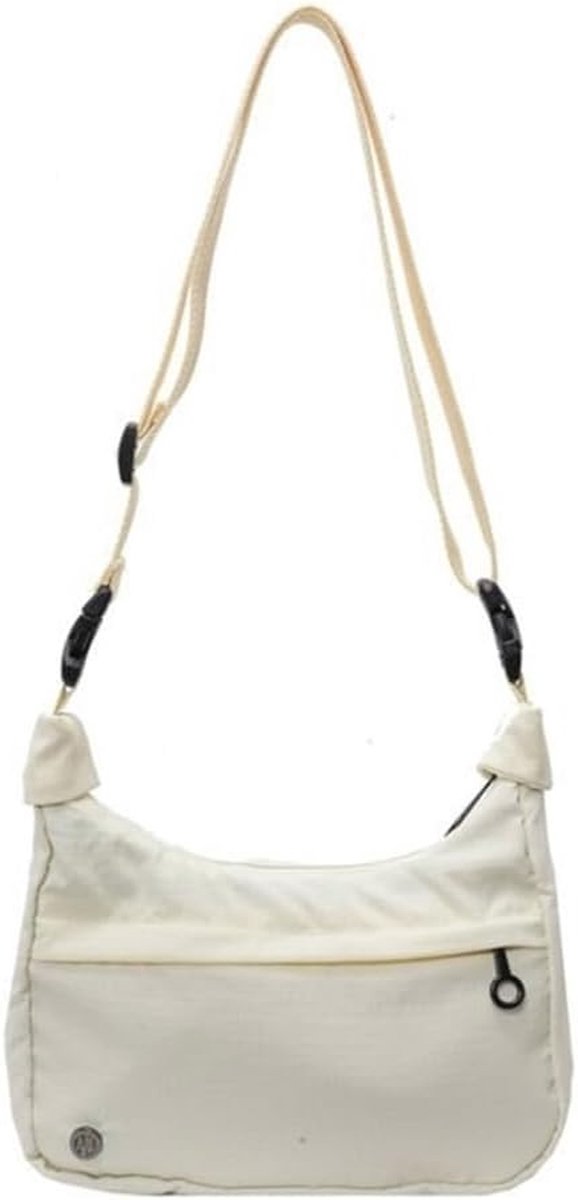 Schoudertas Dames - Knedeltas Hobotas - Dagelijks Gebruik - Verstelbare Riem - 24x9x15cm - Beige