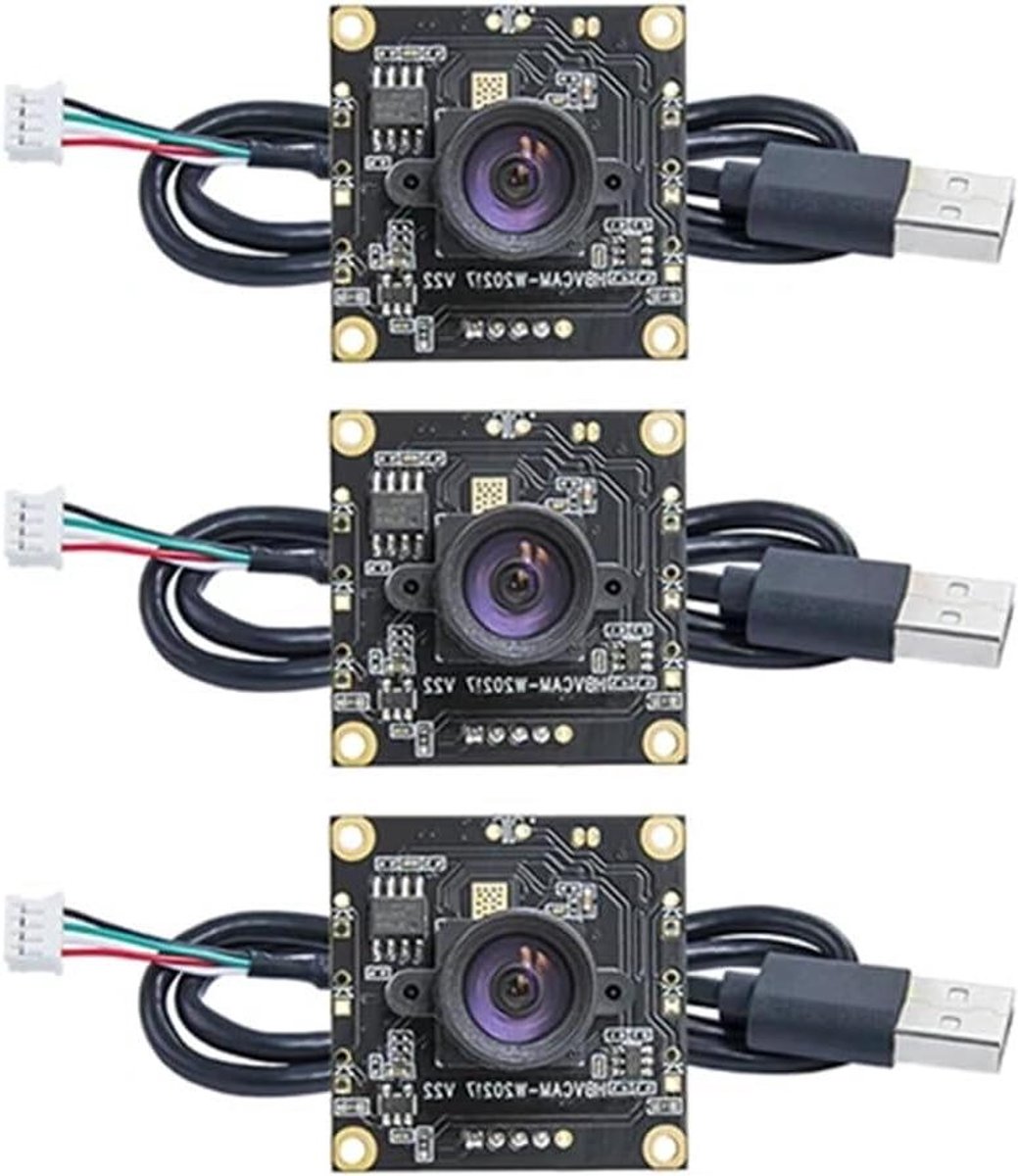 HD Camera Modules - Webcam Modules - Scoring System - 100 Graden Kijkhoek - 32x32mm PCB - Zwart