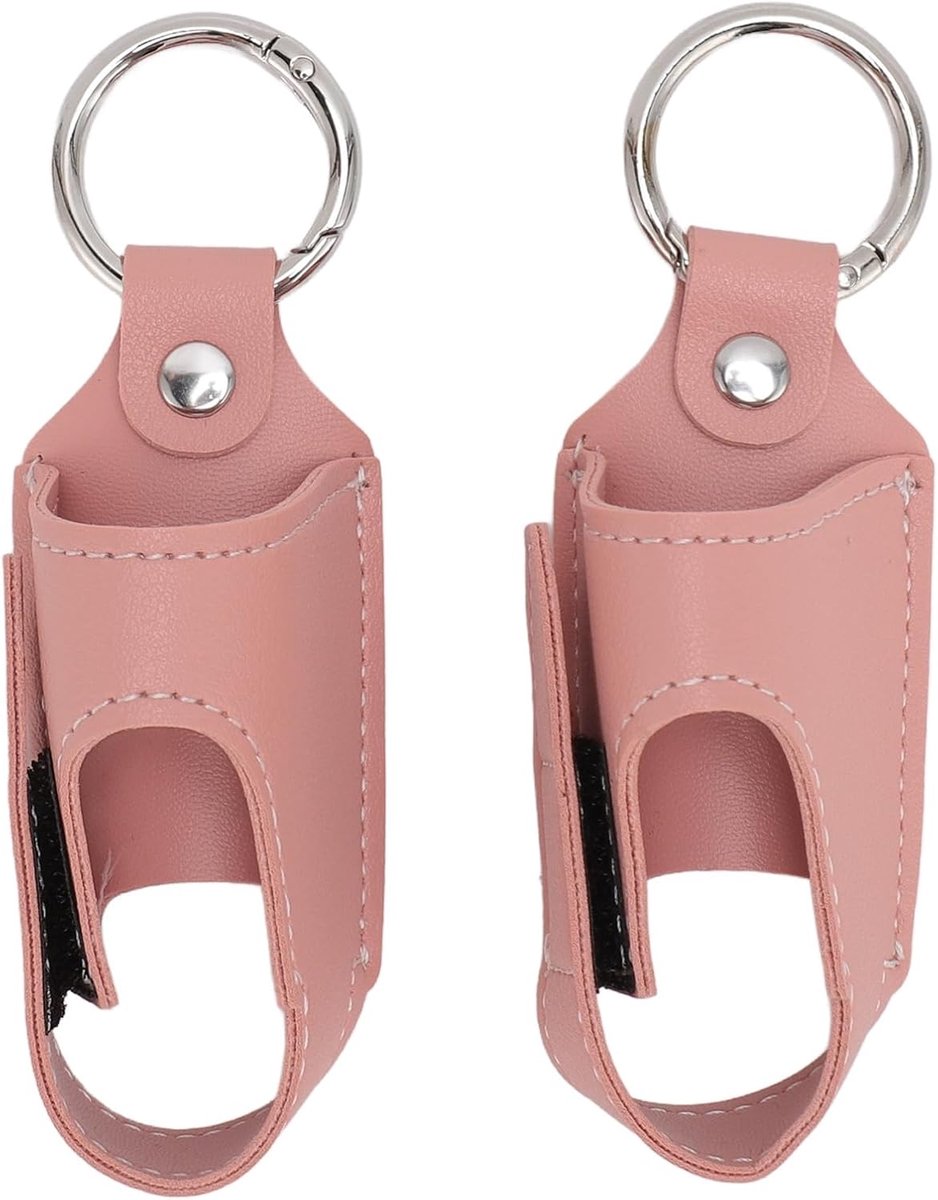 2-Pack Asthma Inhaler Holder, Mini Case, Practical Travel Holster for Asthma Inhaler - PU Leather (Pink) - ShopVlot