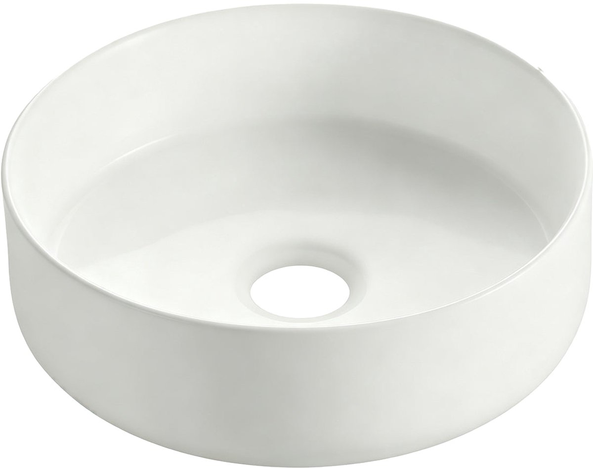 Colosso waskom rond 36 x 12 cm keramiek mat wit