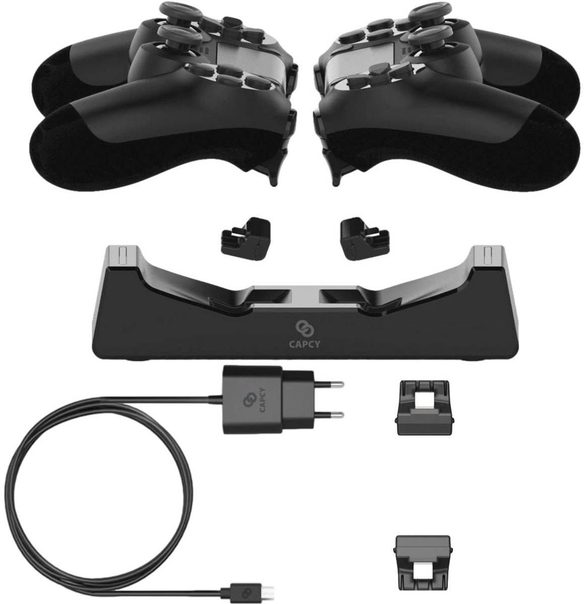 Laadstation + netadapter USB-oplader docking voor Sony PS4 draadloze controller