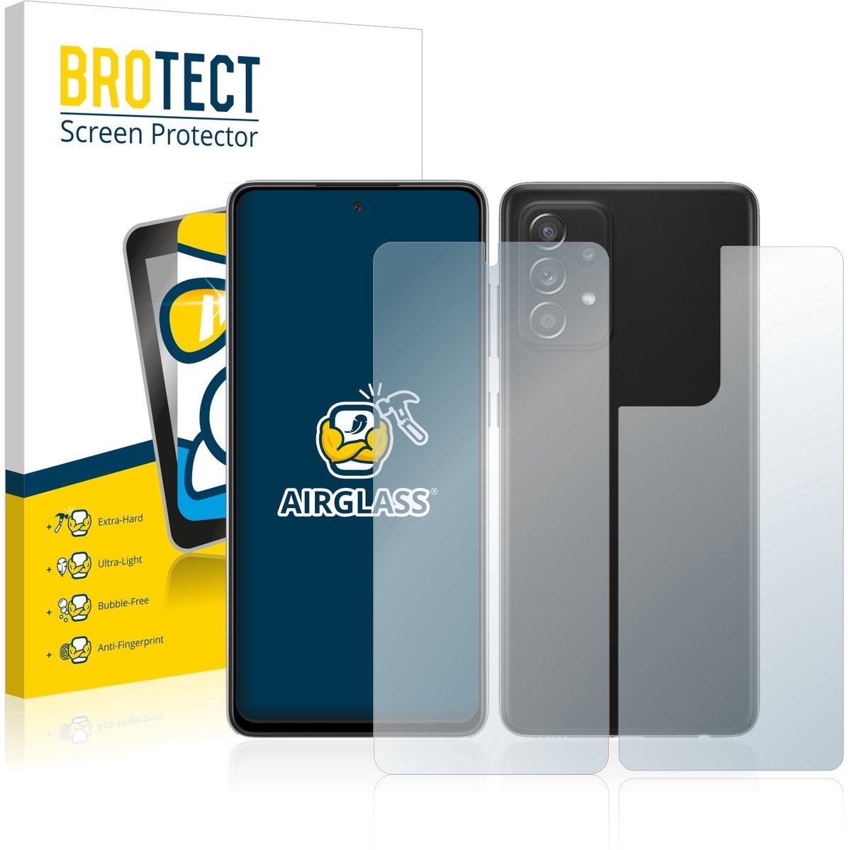 Screenprotector voor Samsung Galaxy A52s 5G (Voor+Achter) Beschermglas transparant