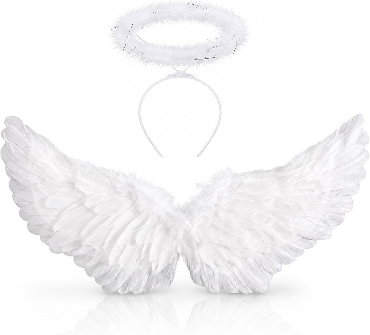 Elegante 105 cm Witte Engel Vleugels voor Dames en Meisjes - Perfect voor Feestjes, Carnaval en Kostuums