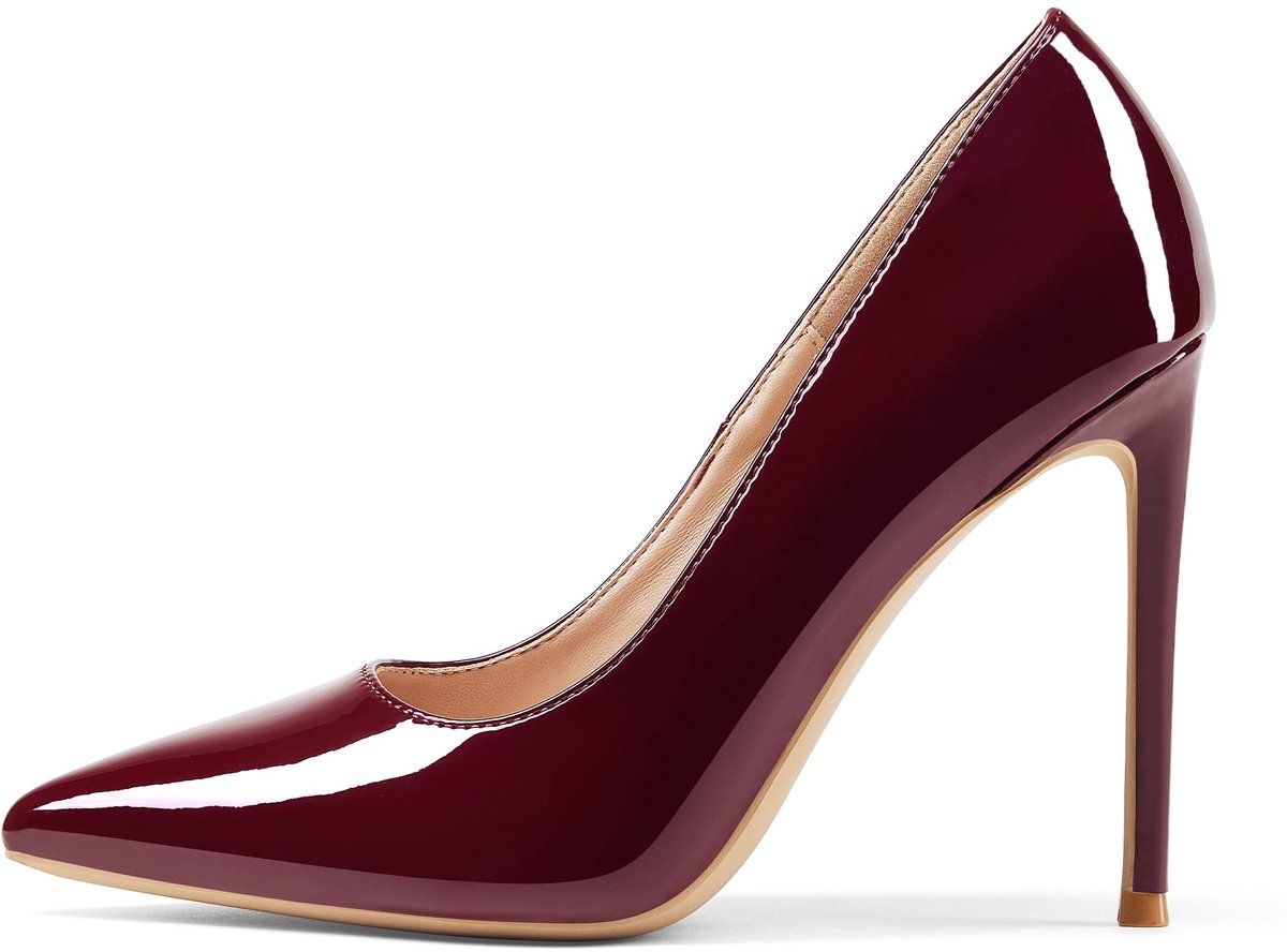 Hakken dames 10 cm - bordeaux - naaldhak - perfect voor feesten - ShopVlot