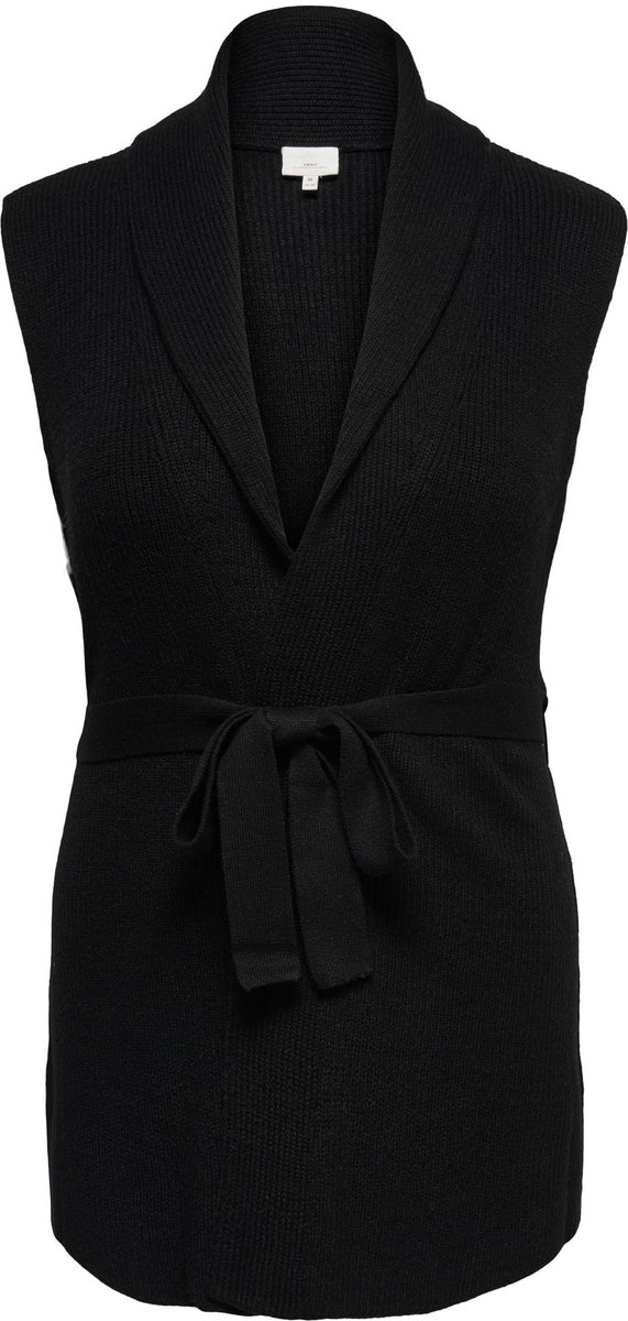 ONLY CARMAKOMA - CARKATIA SL RIB WRAP VEST KNT - Dames - Gebreide truien