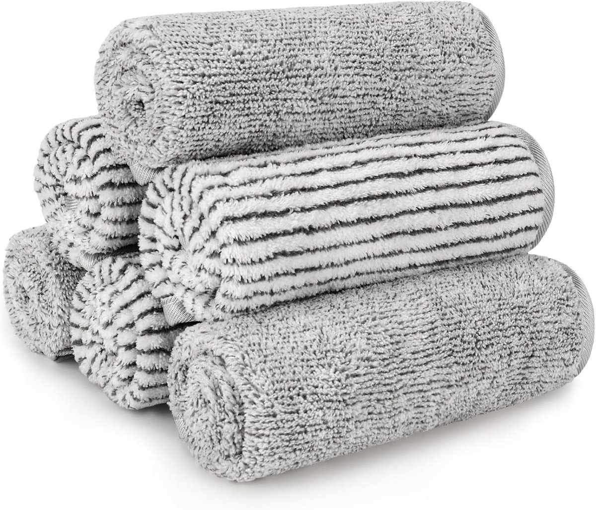 Set van 6 Herbruikbare Microvezel Make-updoekjes - Wasbare Make-up Pads en Reinigingsdoekjes voor Gezicht (20x20cm)