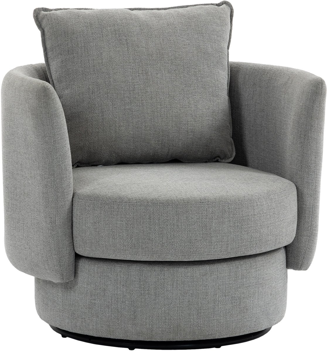HOMCOM Club Chair-Leinenoptik-Stoff-85L x 79B x 84H cm-Hellgrau
