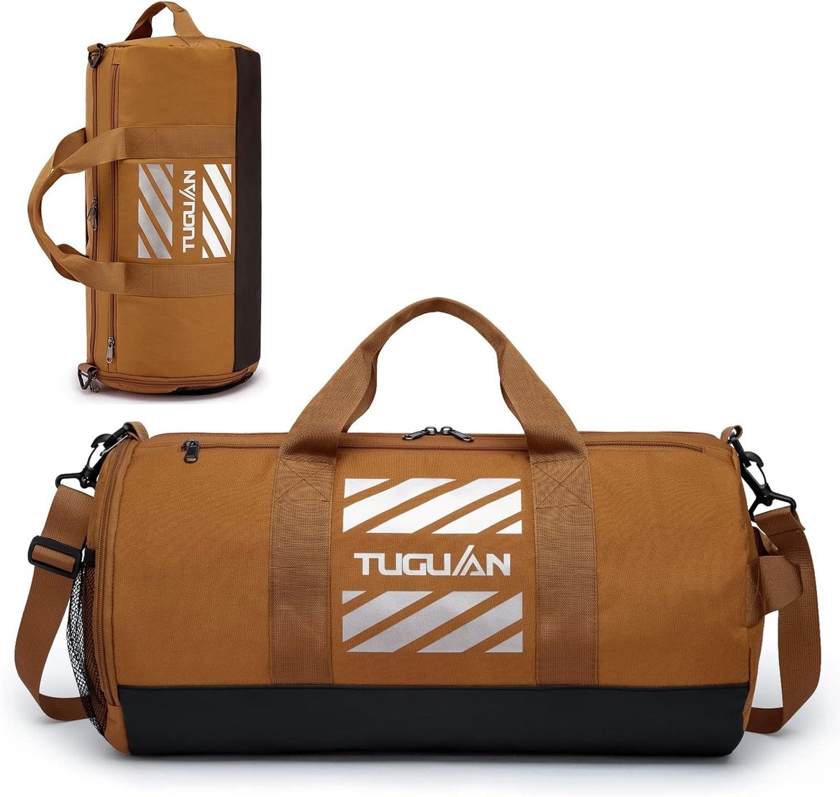 Duurzame Reistas voor Sport en Gym, Ruime Duffel Bag in Bruin, Ideaal voor Reizen en Fitness 21 * 11 * 11