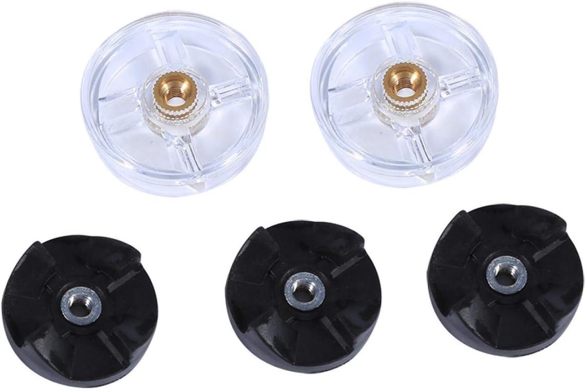 Vervangingsonderdelen voor Blender: 2 Basis Tandwielen + 3 Mes Tandwielen, Duurzame Rubberen Gears voor Juicer, Keukenaccessoires en Blenders