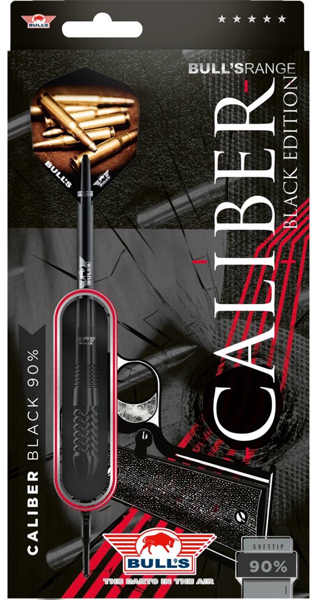 Bull's Caliber Black 90% Soft Tip - Dartpijlen - 20 Gram van Bull's — afbeelding 5