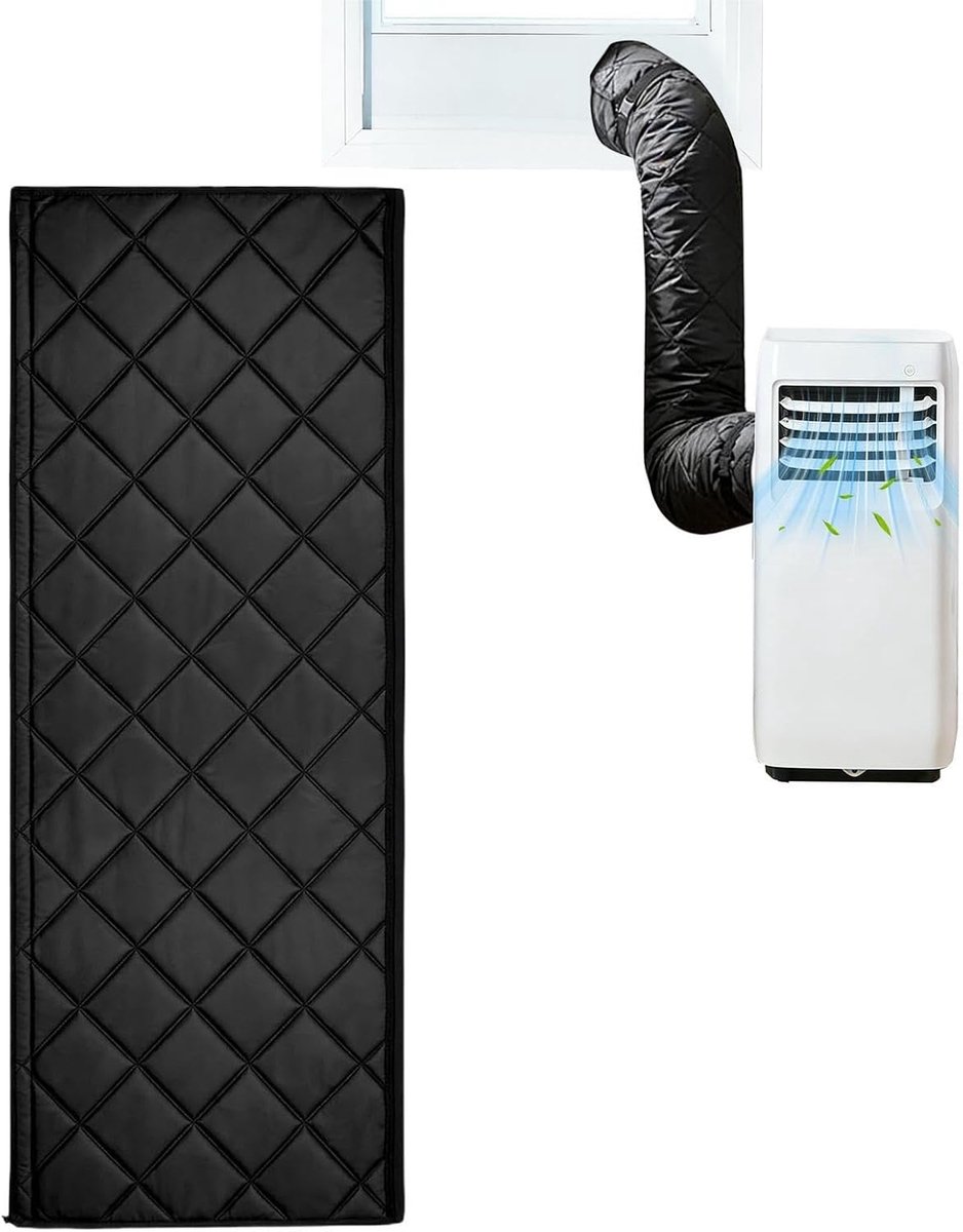 Draagbare airconditioner slang isolatie – Oxford doek 58.27x20.87in | Draagbare geïsoleerde beschermende cover wrap sleeve | AC energiebesparende thermische schild voor raam muur kamer kantoor garage RV